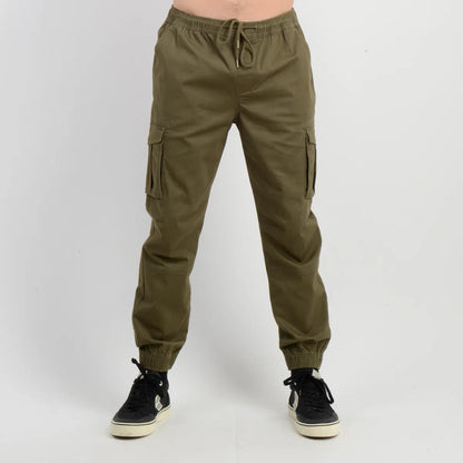 Pantalon Hombre Cargo Drift Verde Oscuro