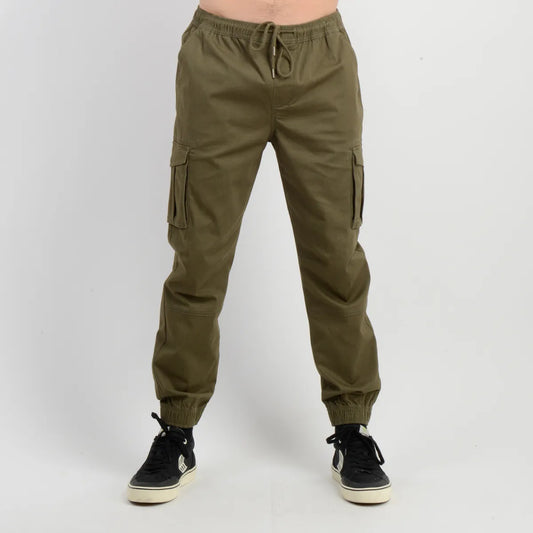 Pantalon Hombre Cargo Drift Verde Oscuro
