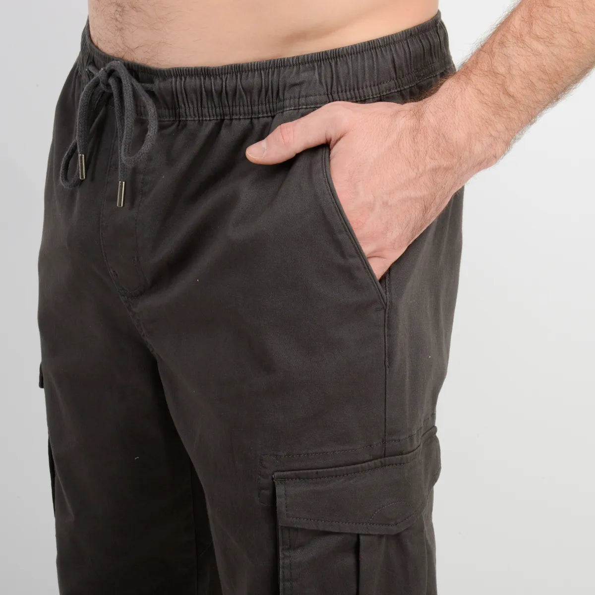 Pantalon Hombre Cargo Drift Gris Oscuro