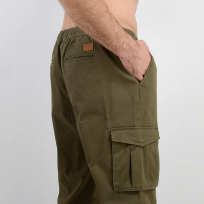 Pantalon Hombre Cargo Drift Verde Oscuro