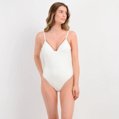 Traje De Baño Mujer Entero Carly Beige Claro