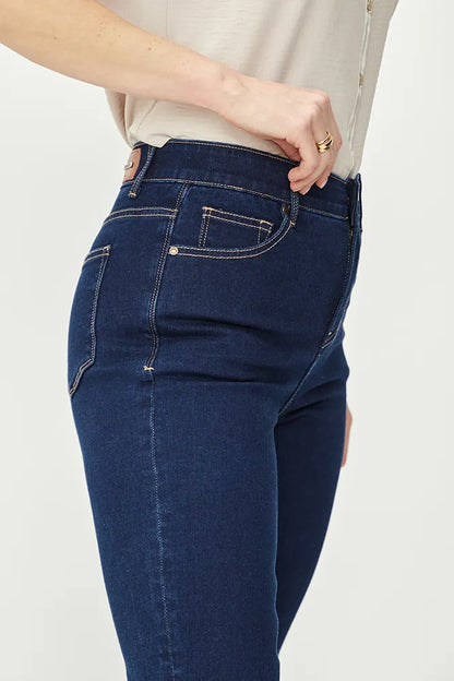 Jeans Mujer Recto Confort Azul