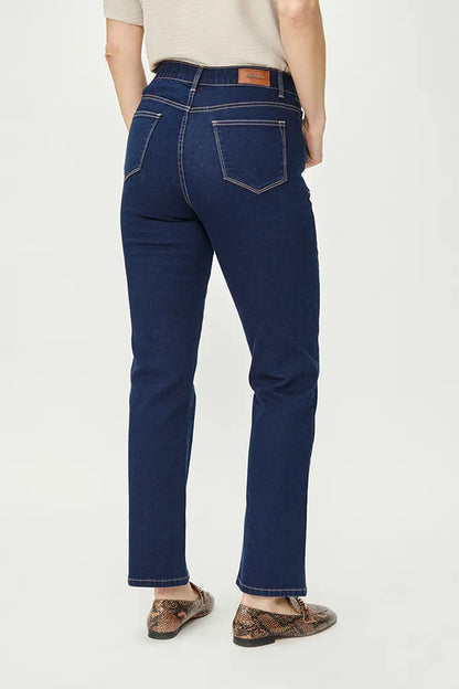 Jeans Mujer Recto Confort Azul