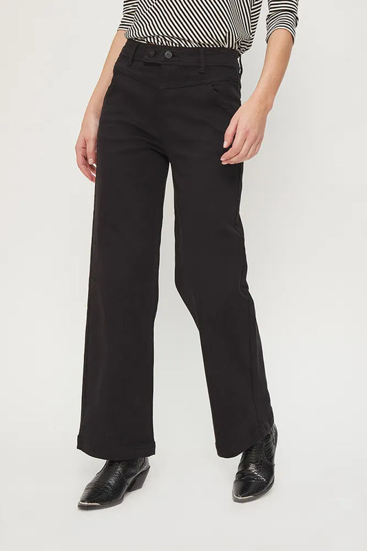 Jeans Mujer Wide Negro