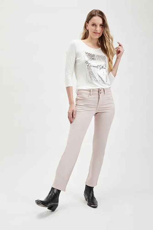 Jeans Mujer Liso Rosado