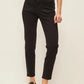 Jeans Mujer Pitillo Con Bolsillos Parche Y Tachas En Costado Negro