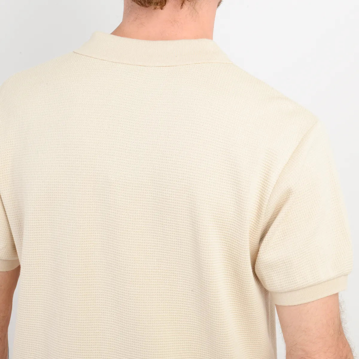 Polera Hombre Manga Corta Rivera Beige Claro