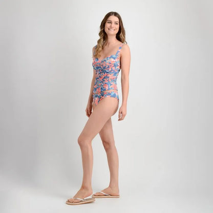 Traje de Baño Mujer Tankini Floral Azul