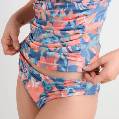 Traje de Baño Mujer Tankini Floral Azul
