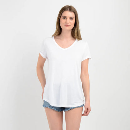 Polera Mujer Manga Corta Essential Blanco