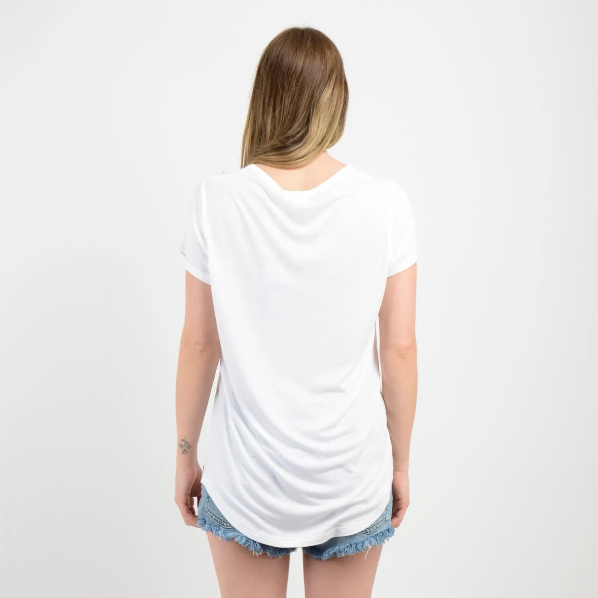 Polera Mujer Manga Corta Essential Blanco