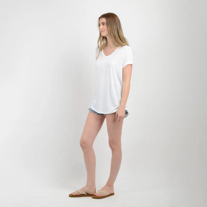 Polera Mujer Manga Corta Essential Blanco
