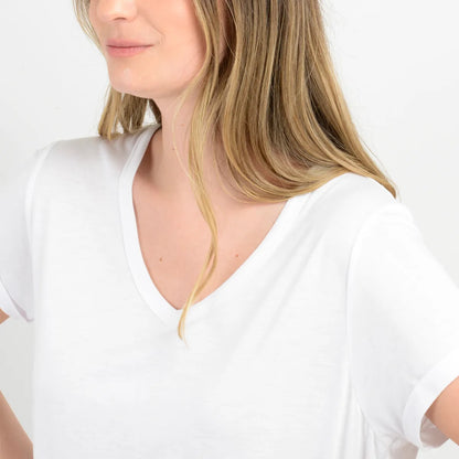 Polera Mujer Manga Corta Essential Blanco