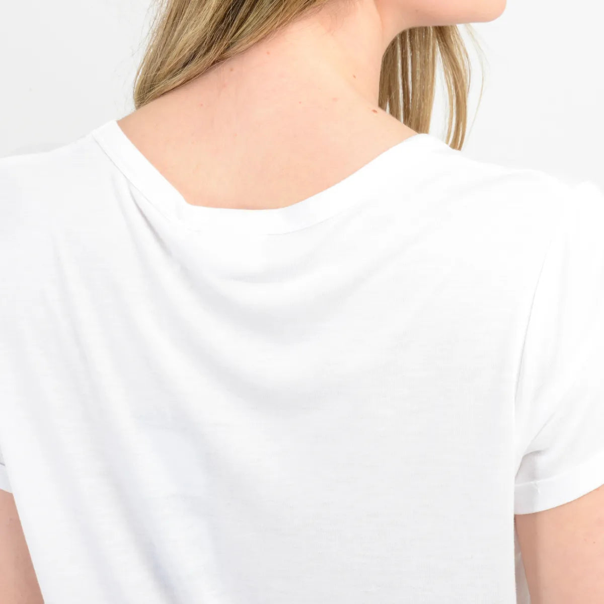 Polera Mujer Manga Corta Essential Blanco