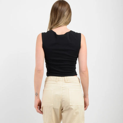 Polera Mujer Manga Corta Corrane Negro