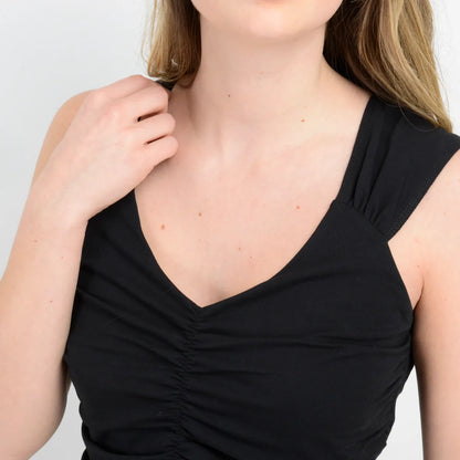 Polera Mujer Manga Corta Corrane Negro