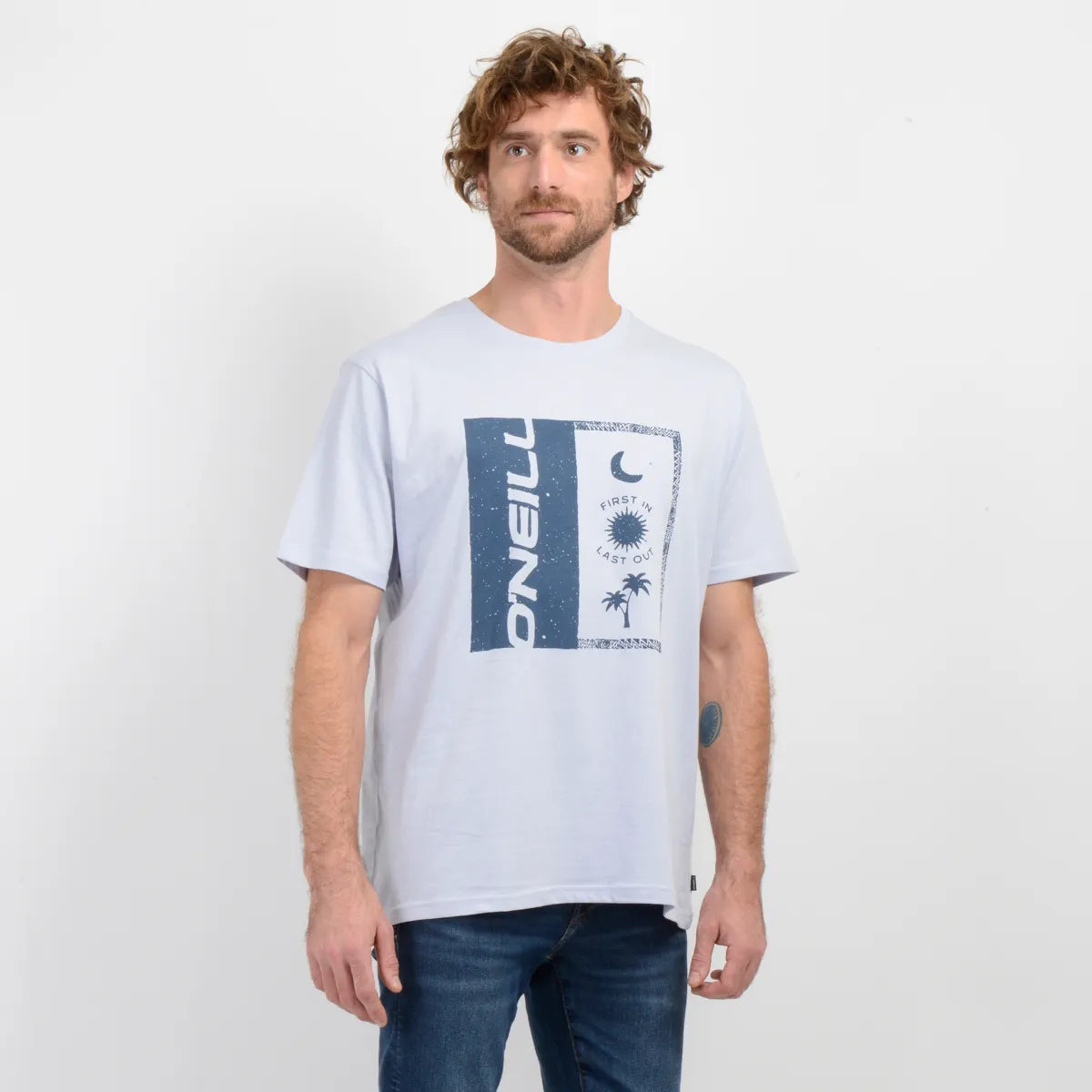 Polera Hombre Manga Corta Arches Azul Claro