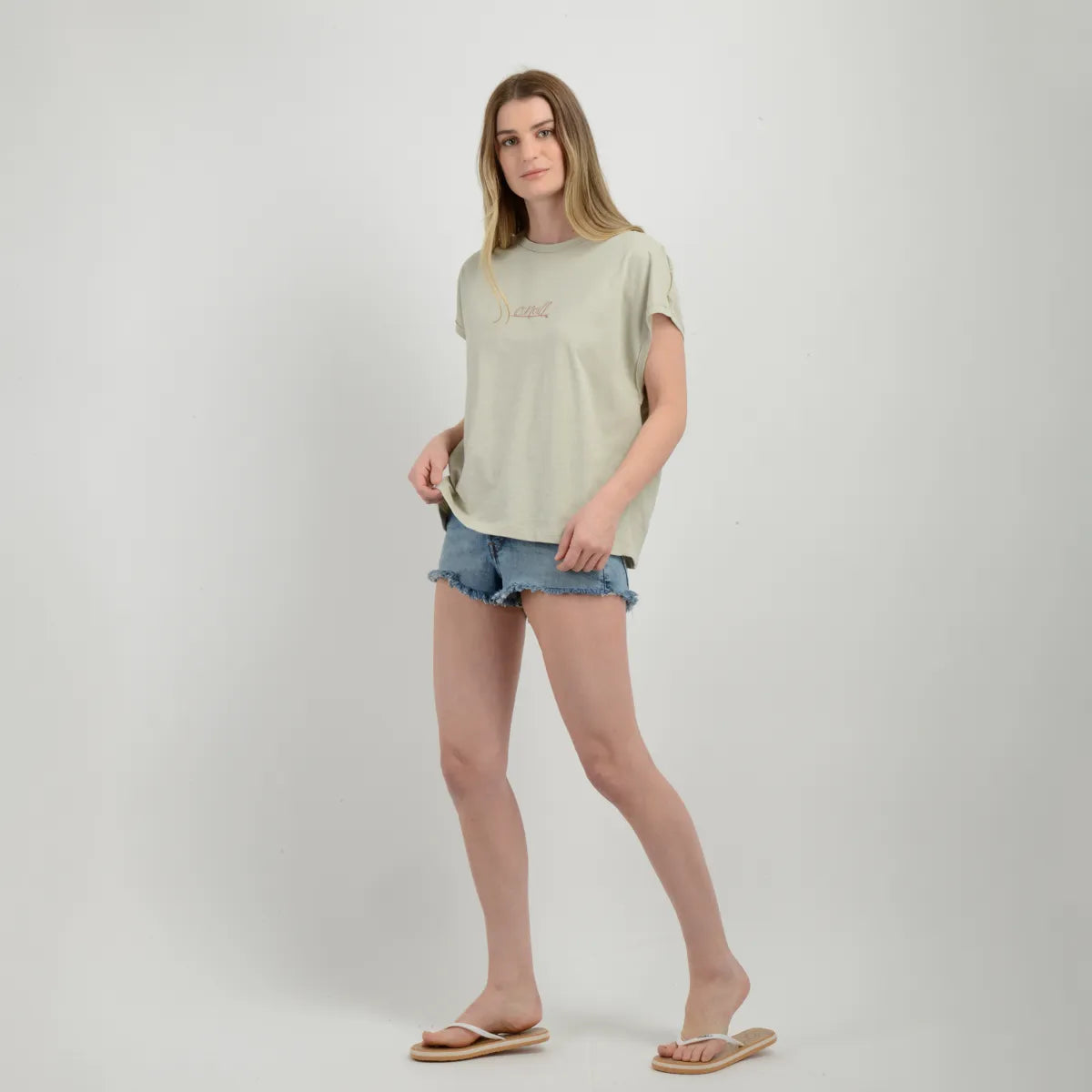 Polera Mujer Manga Corta Erin Beige