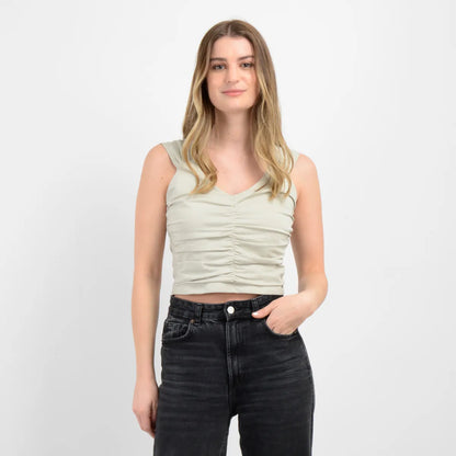 Polera Mujer Manga Corta Corrane Beige