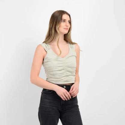 Polera Mujer Manga Corta Corrane Beige