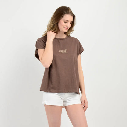 Polera Mujer Manga Corta Erin Cafe