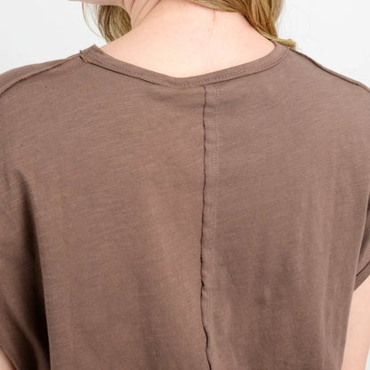 Polera Mujer Manga Corta Erin Cafe