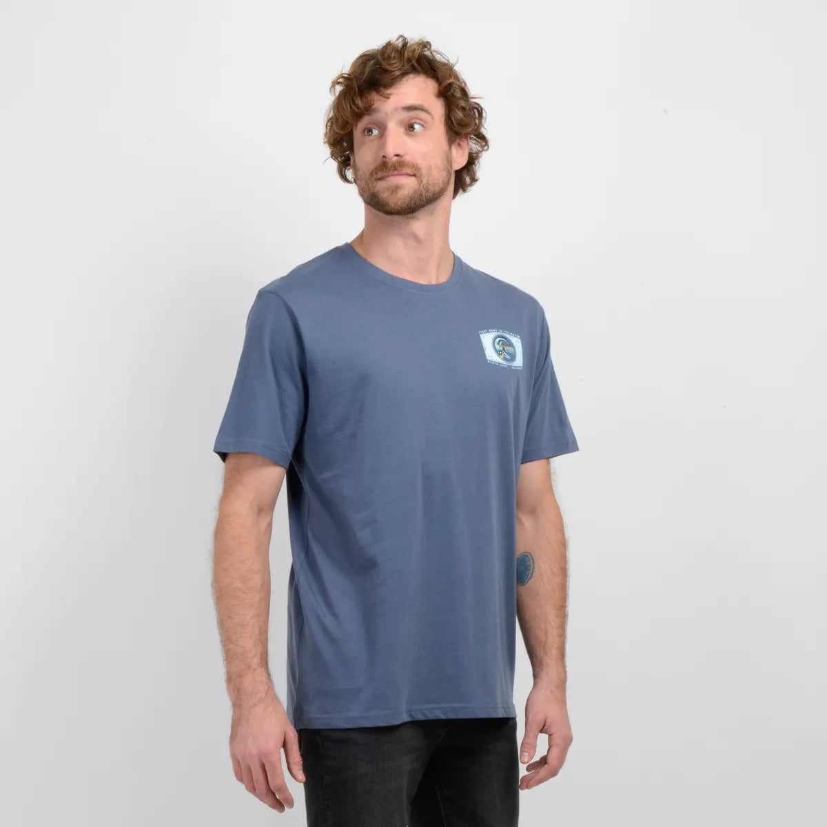 Polera Hombre Manga Corta Forever Azul