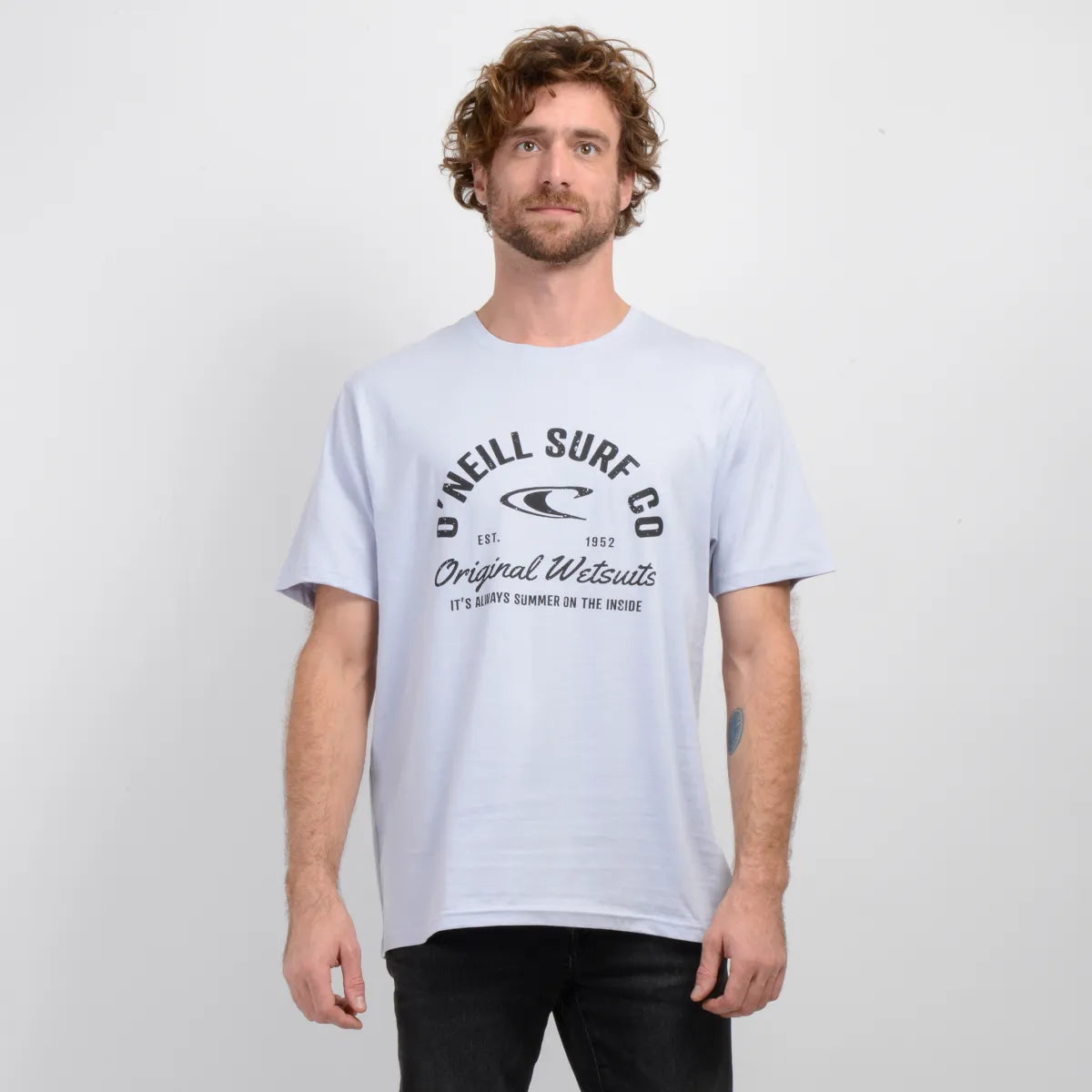 Polera Hombre Manga Corta Surf Co Azul Claro