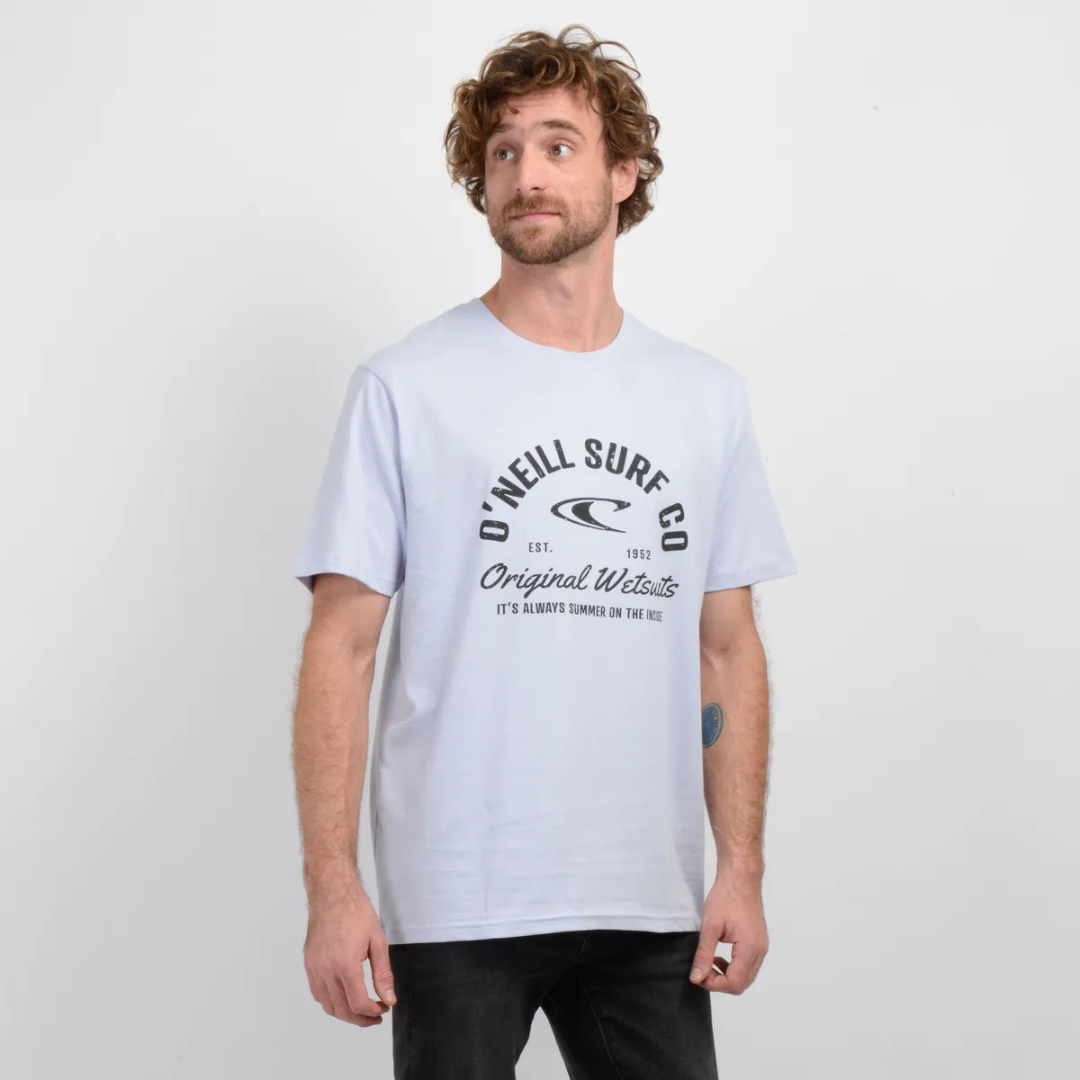 Polera Hombre Manga Corta Surf Co Azul Claro