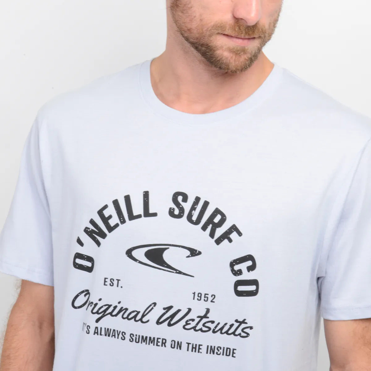 Polera Hombre Manga Corta Surf Co Azul Claro
