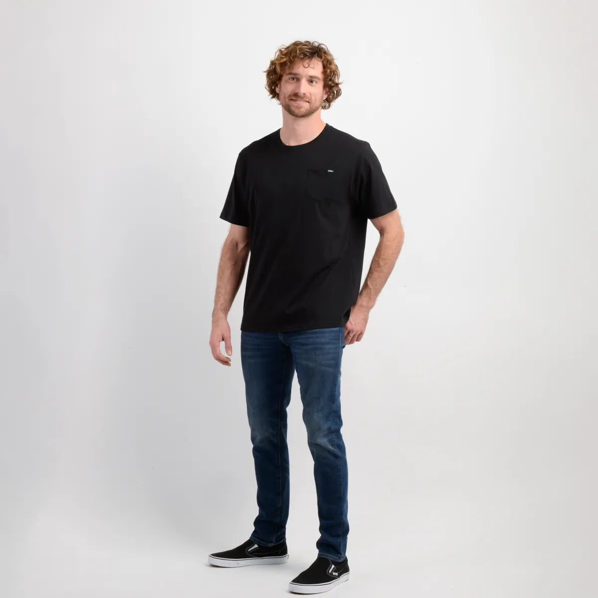 Polera Hombre Manga Corta East Cliff Negro