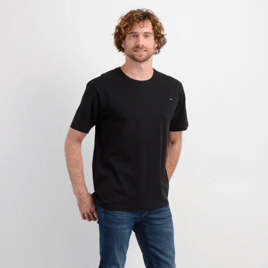 Polera Hombre Manga Corta East Cliff Negro