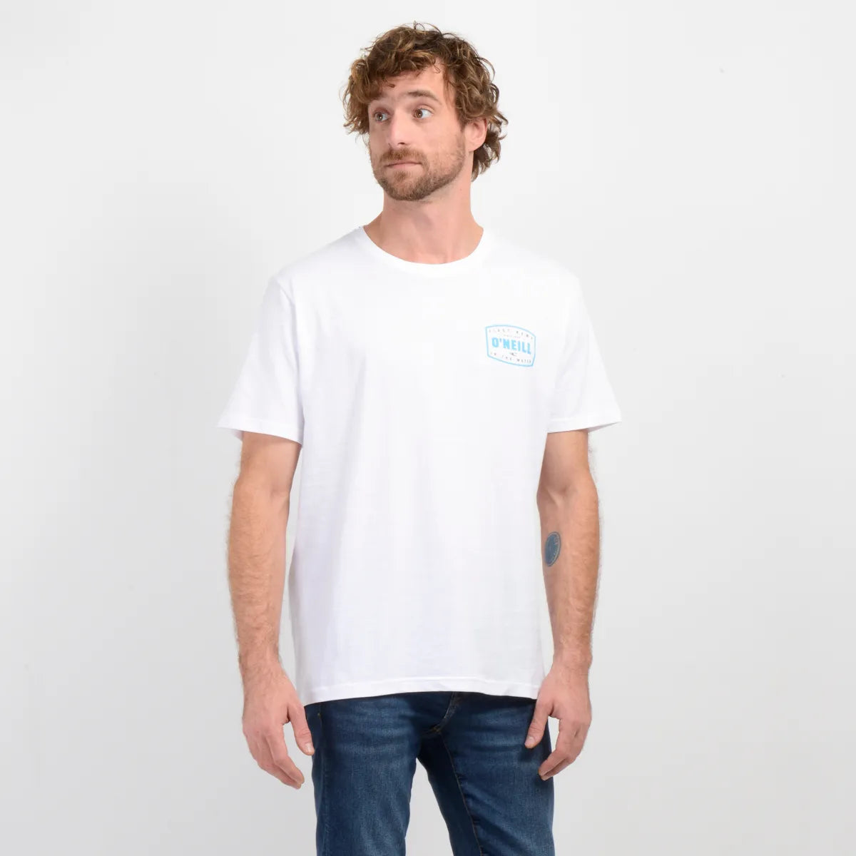 Polera Hombre Manga Corta Blue Horizon Blanco