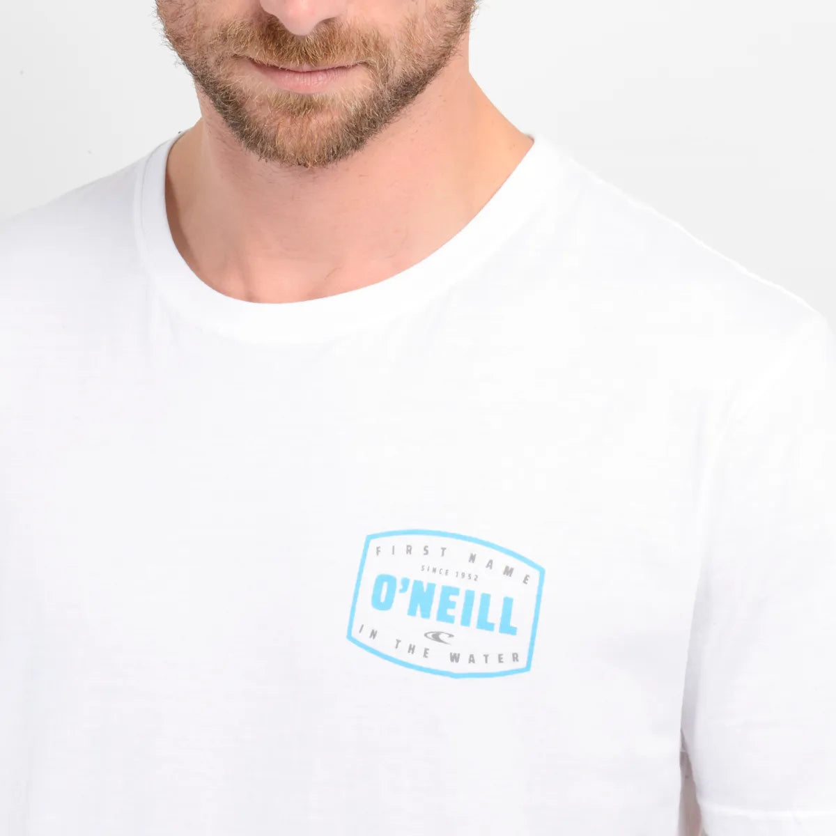 Polera Hombre Manga Corta Blue Horizon Blanco