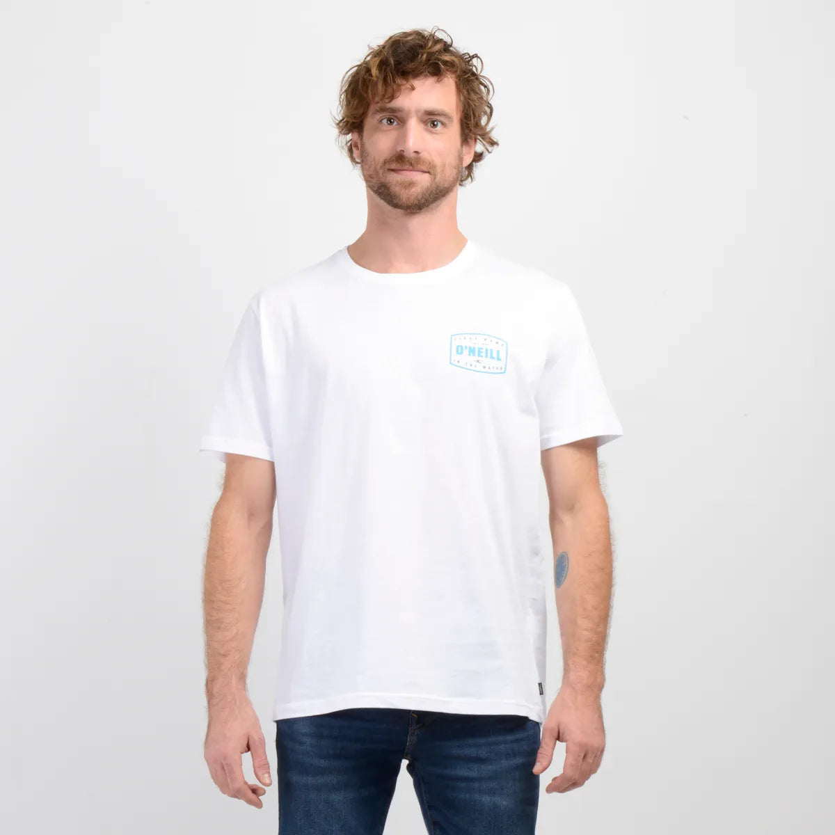 Polera Hombre Manga Corta Blue Horizon Blanco