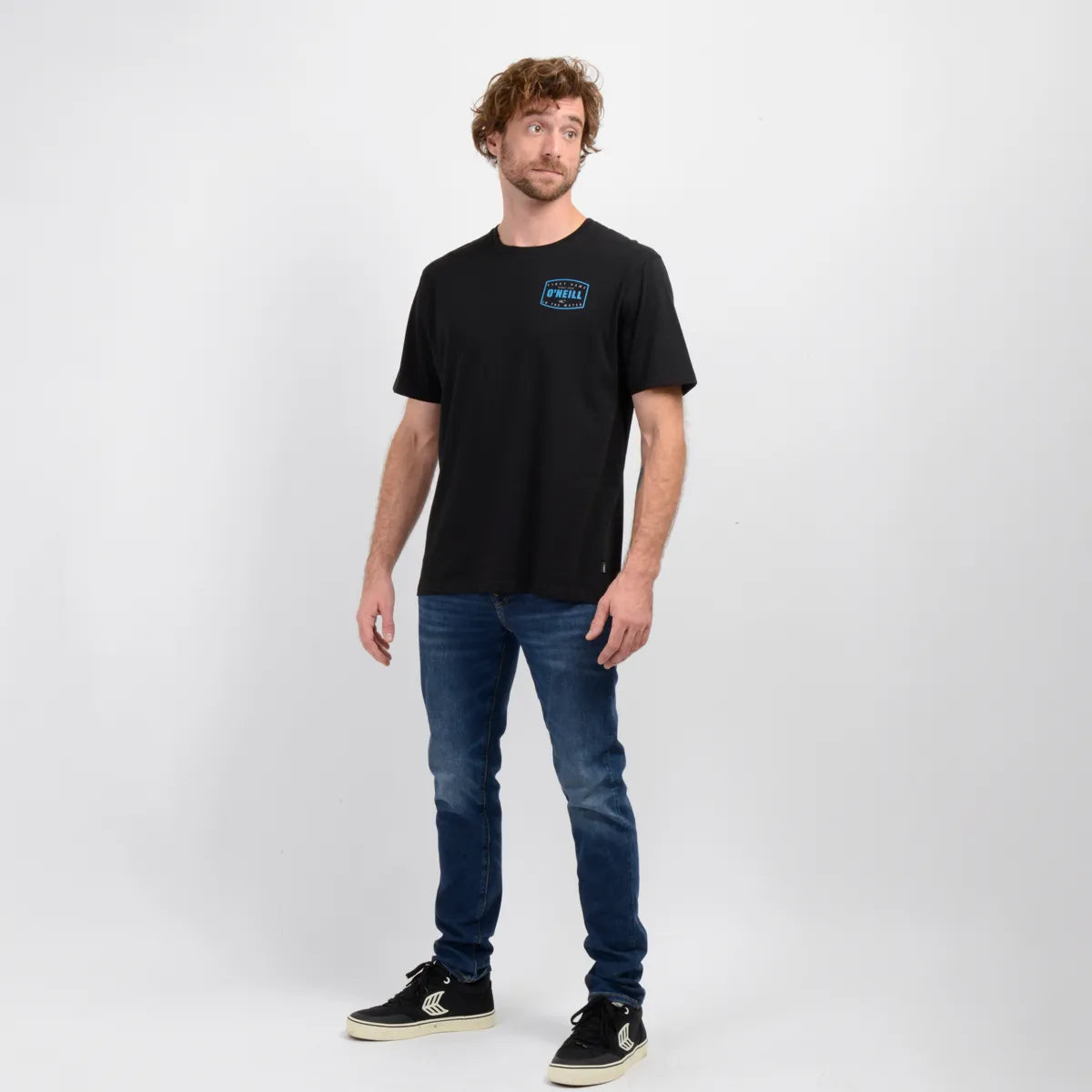 Polera Hombre Manga Corta Blue Horizon Negro