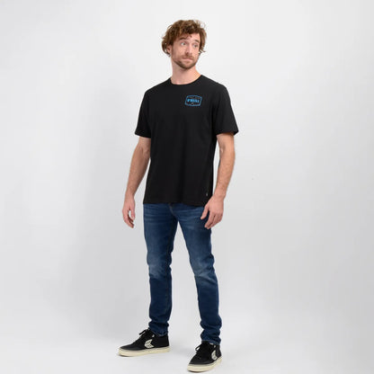 Polera Hombre Manga Corta Blue Horizon Negro