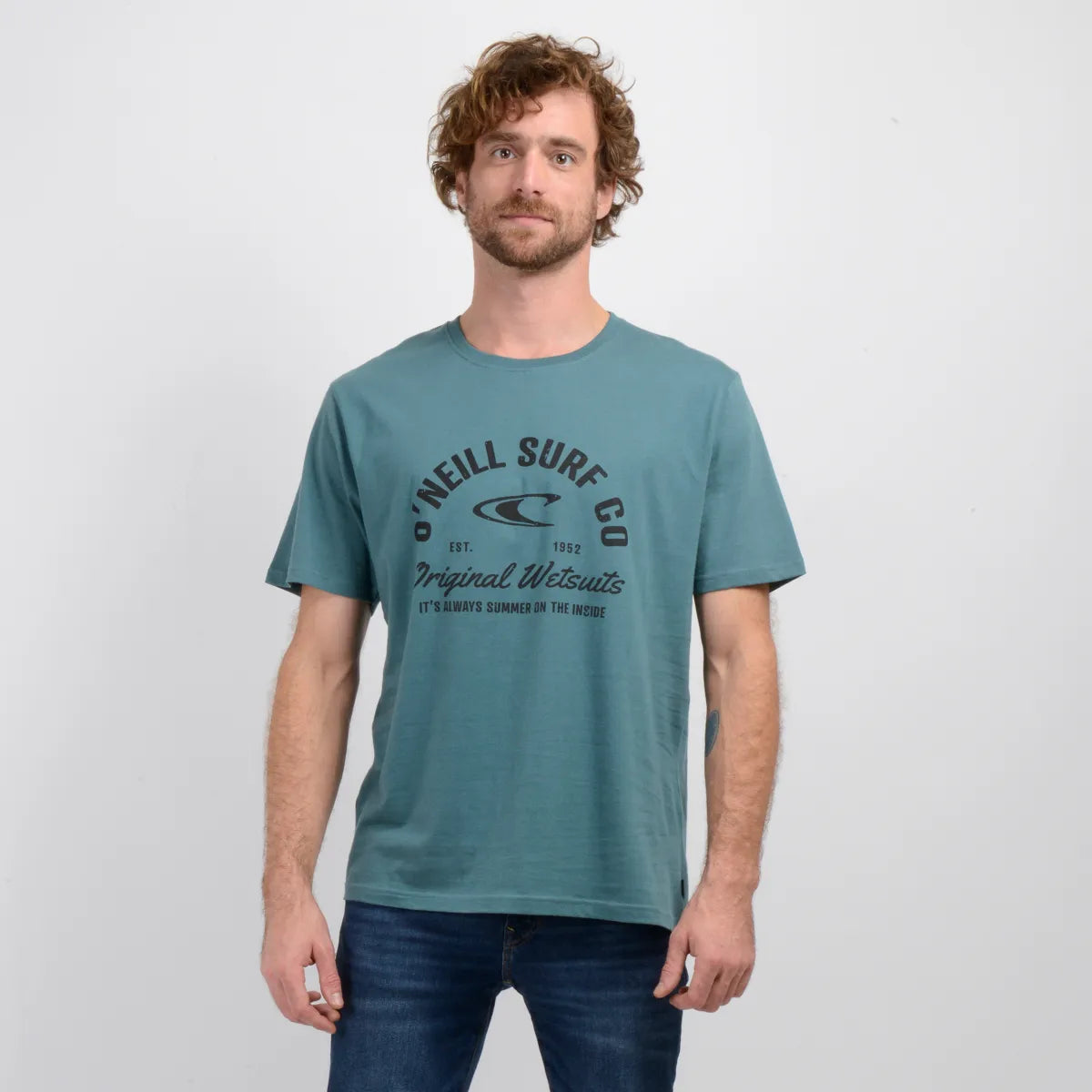 Polera Manga Corta Surf Co Verde Oscuro