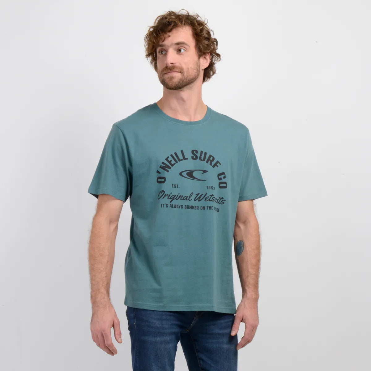Polera Manga Corta Surf Co Verde Oscuro