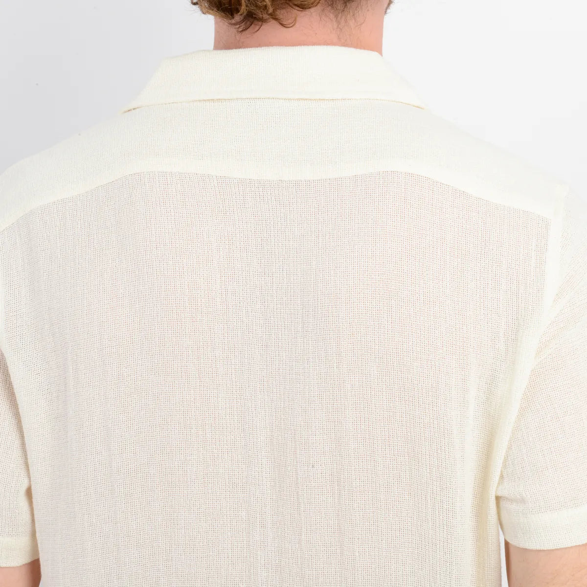 Camisa Hombre Manga Corta Tame Beige Claro