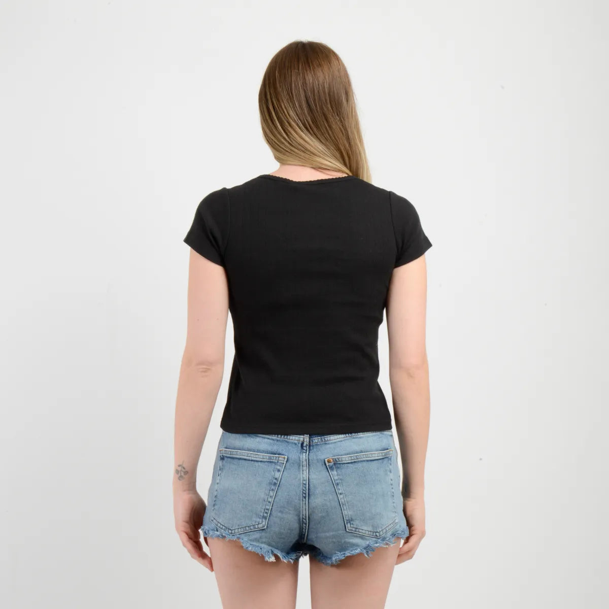 Polera Mujer Manga Corta Joey Negro