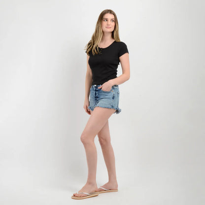 Polera Mujer Manga Corta Joey Negro