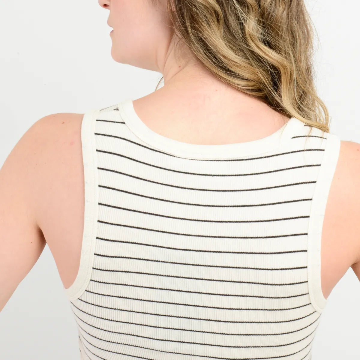 Polera Mujer Rib Sin Mangas Clove Beige