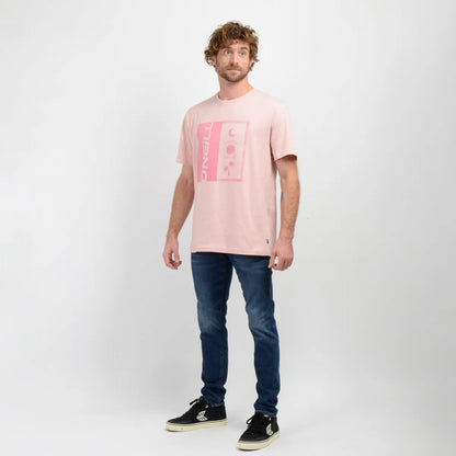 Polera Hombre Manga Corta Arches Rosado