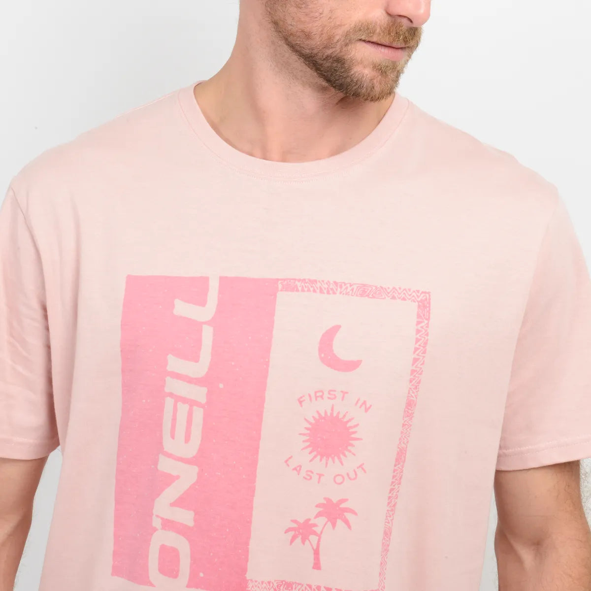 Polera Hombre Manga Corta Arches Rosado