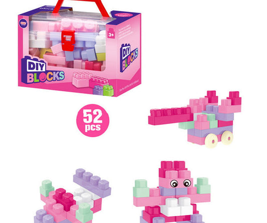 Maleta Pink Con Bloques 52 piezas