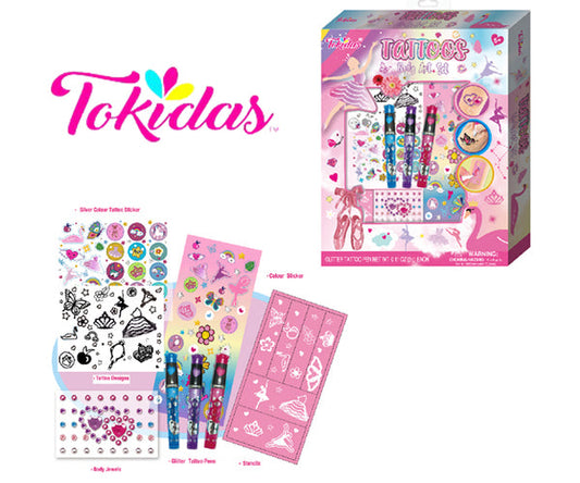 Set De Tatuajes Tokidas Con Glitter
