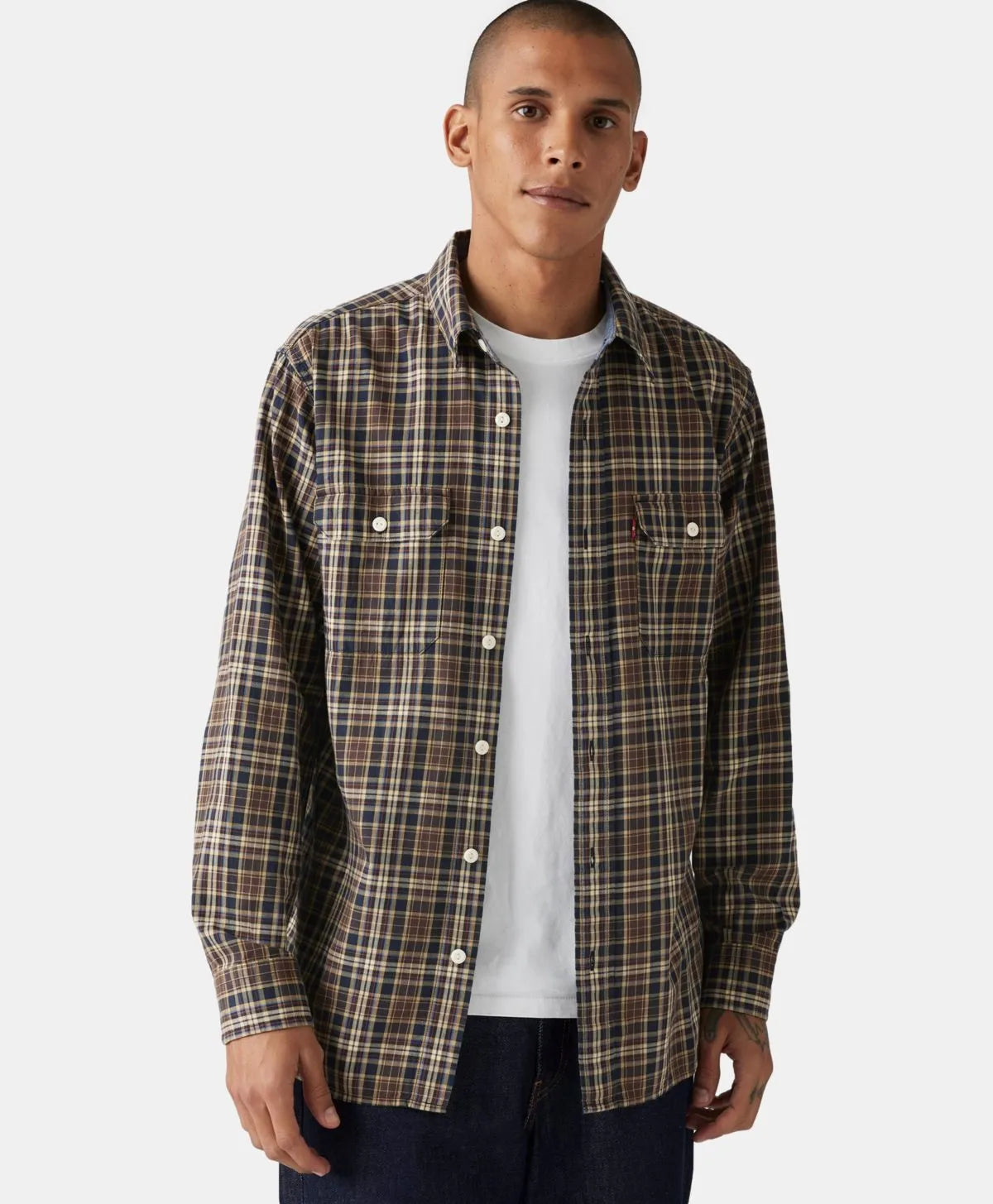 camisa-hombre-classic-worker-marron