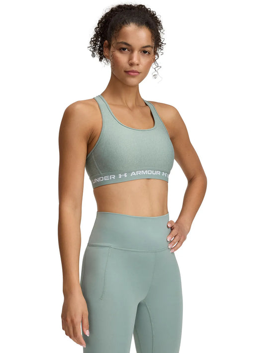 Polera Mujer Sostén Deportivo Mid Crossback Heather Verde