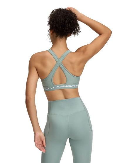 Polera Mujer Sostén Deportivo Mid Crossback Heather Verde